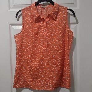 LOFT Peach Sleeveless Blouse